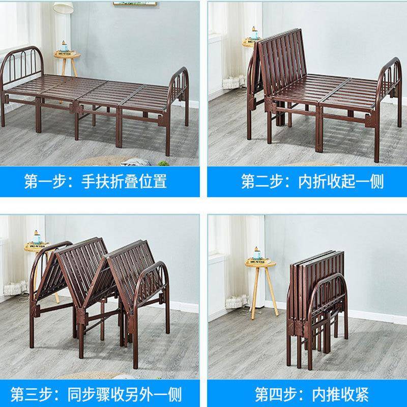 折叠铁5床双人床1VVX.铁床1.8米15米床床铁一米二床单人床出租房