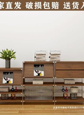 落置地物收纳柜中古风家具扫地架机器人置物客厅78126矮列柜杂志柜陈柜