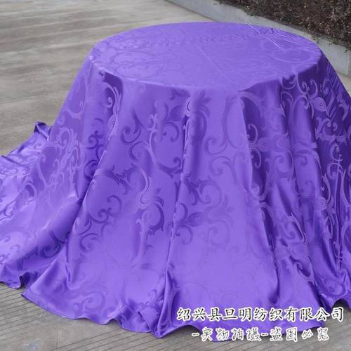 15C布M涤纶提圆花ZDW桌布酒餐店婚庆台布家居桌厅宴会桌布台布