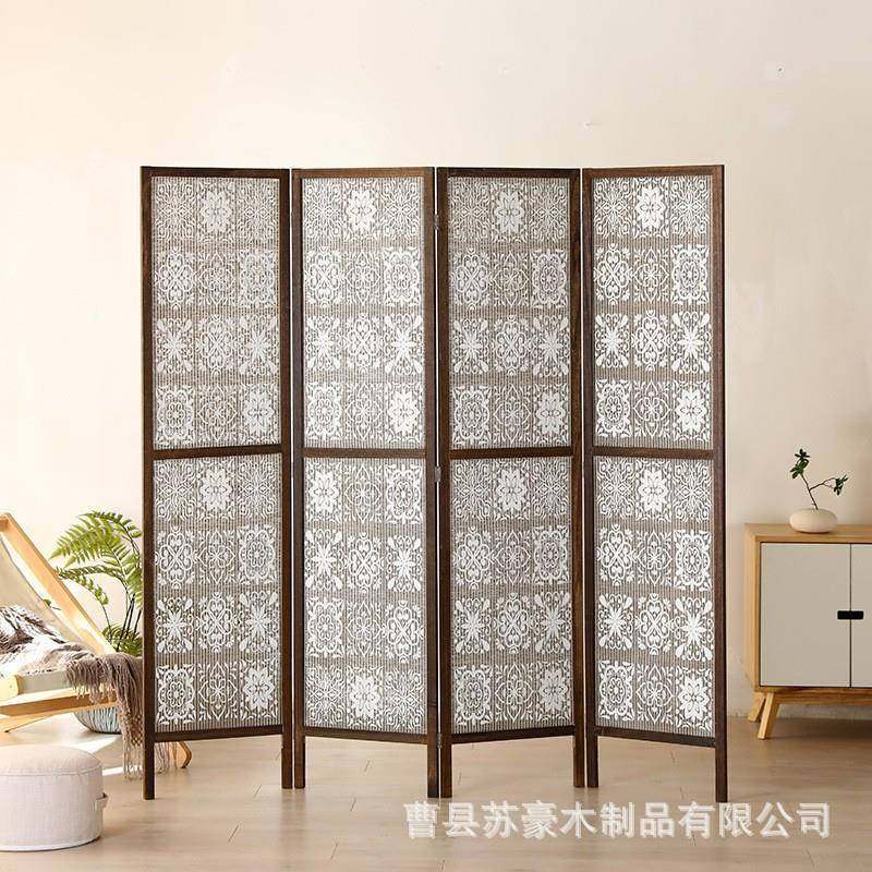现居代客厅办公室屏风隔XPC断户入家美玄关欧风移动折叠酒店办公