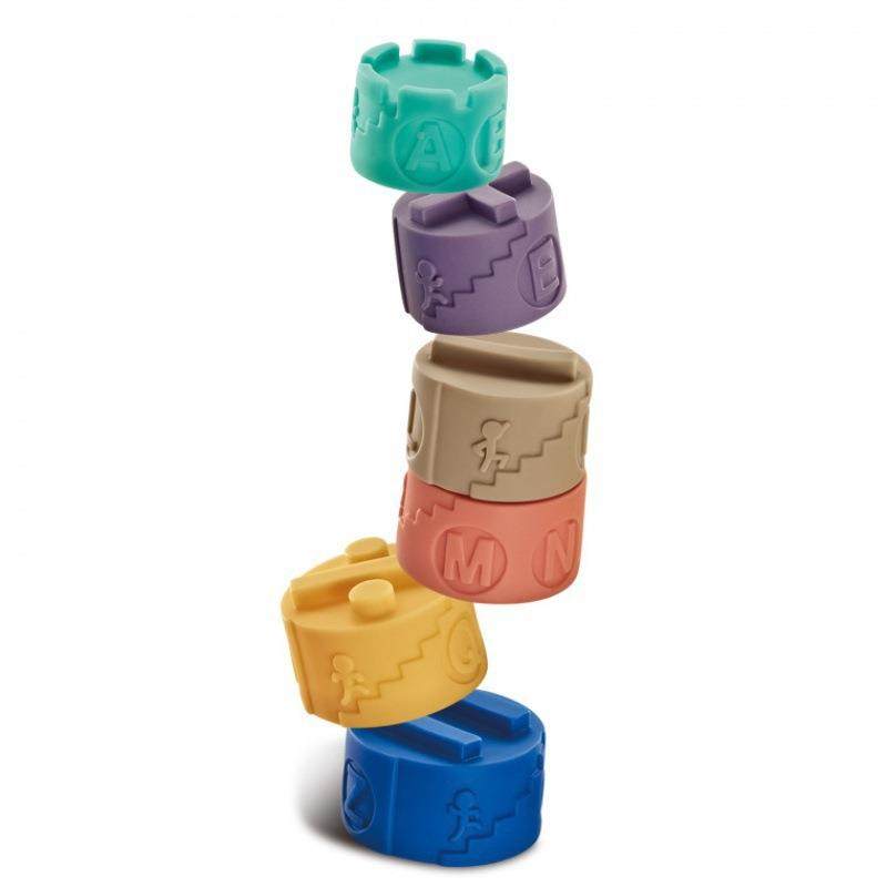 跨境亚马逊字软胶积木婴积幼儿早教数认知动物捏拼插木捏乐ARK玩