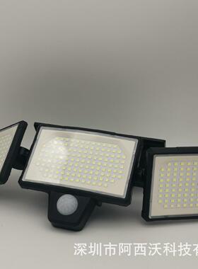 新品爆款跨境模太阳能私04LED带草遥控地插坪灯壁灯QIV车库灯高亮