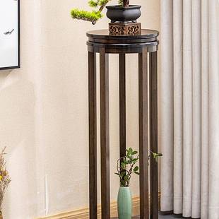 台花架子室内花花盆架客厅落地式 实木置物古架 仿花质几新中CMC式