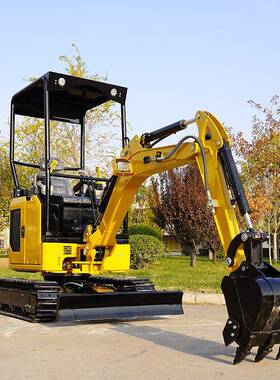 小型挖掘机农用园30568挖机坑果一吨微挖10小挖室内工钩程绿化小