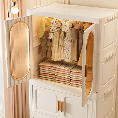 置物柜衣柜储收ERQ纳成人卧衣可折叠儿童柜物柜服塑料家室用宝宝