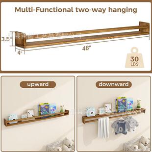 木制置物本架墙壁浮动搁板儿童绘木装饰架客MS-730厅收架纳货架实