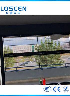 户格外LED栅屏P15.625P橱25直插高MPE亮玻璃窗透明广屏告大屏幕
