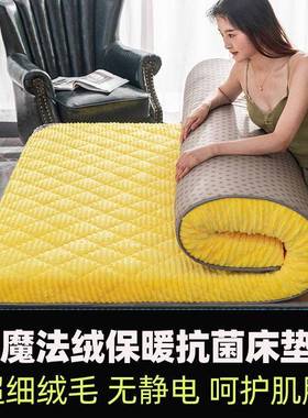 法莱绒床加厚榻米海绵榻垫单双垫人舍垫宿被褥子记忆棉垫子UXB打