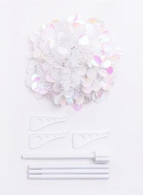 亚马逊圣诞诞节装饰品七彩膜毛条茜草圣树商SYCT12饰城酒店装摆件