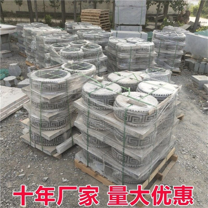 筑基石底座柱顶柱基石石墩子柱础石包柱石仿古木柱石鼓底座柱墩石 - 实物图