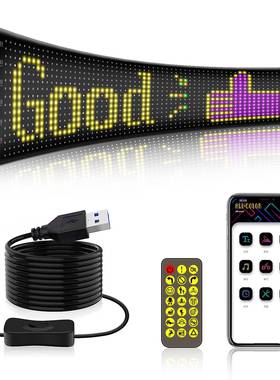 lesdar示i27999gn软屏智能车c贴超薄柔性显屏汽车后窗LED屏16*64