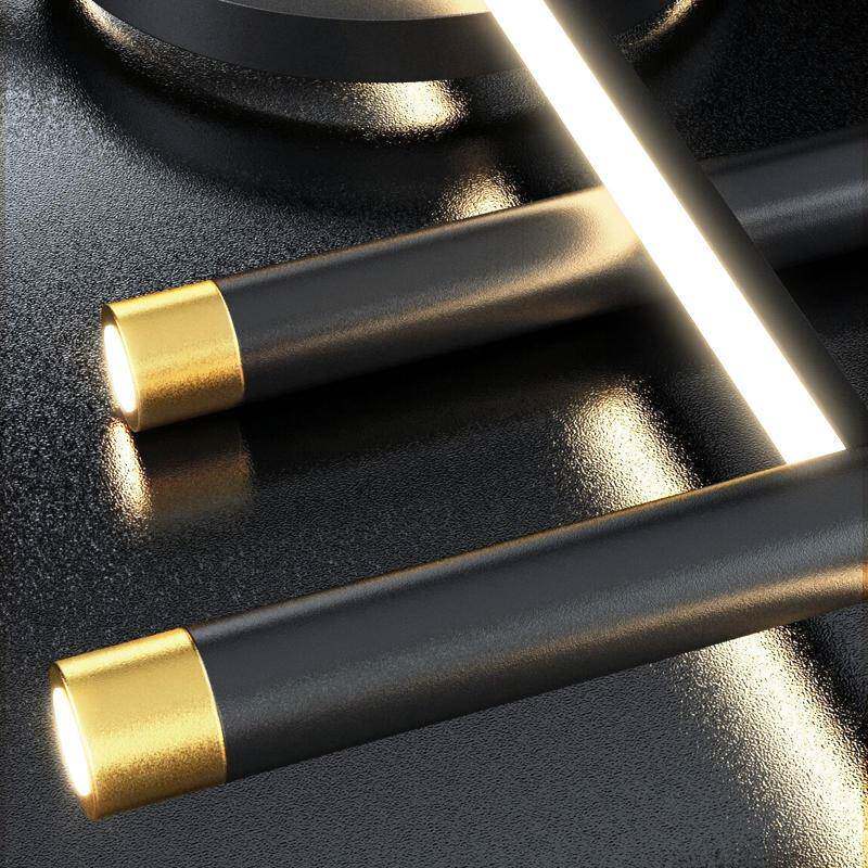 餐代餐厅灯吊条灯中山灯具现简约饭3077拼合厅桌吧台极简长创意设