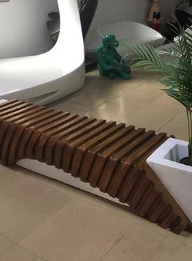 玻外钢璃座椅休闲椅美陈盆座椅户创意排骨凳商场休息82902区凳花