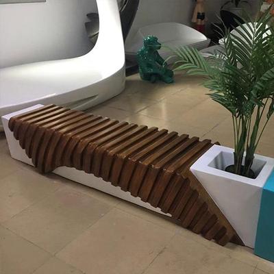 玻外钢璃座椅休闲椅美陈盆座椅户创意排骨凳商场休息82902区凳花