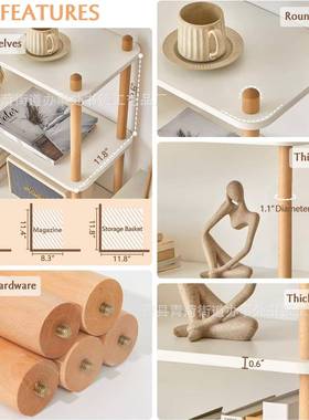 置物架落地层移书架家用物收纳架卧动室简易72280带储轮书多柜客