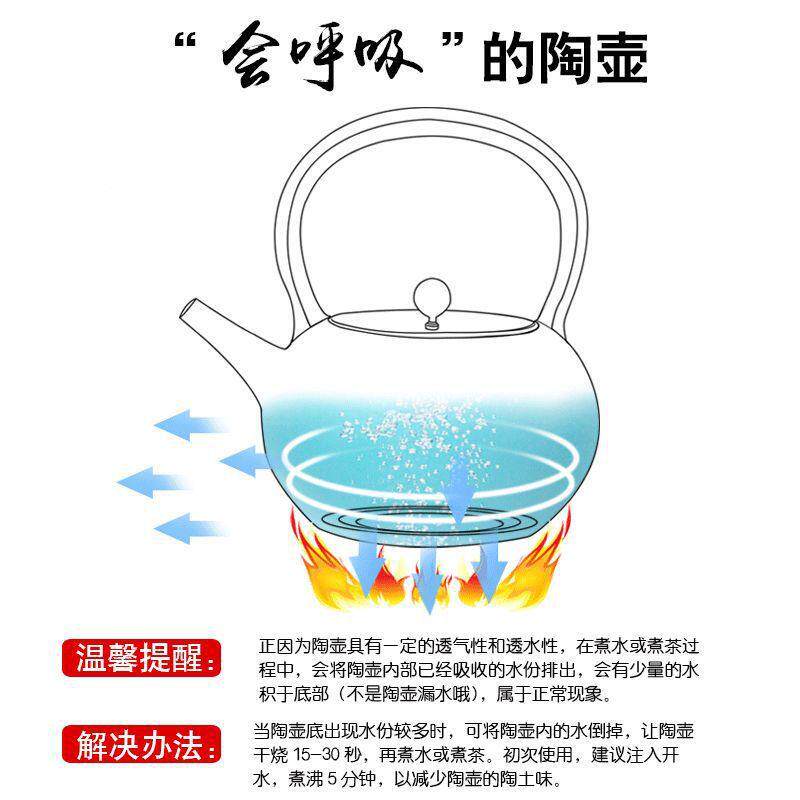 明火CYTC-001炭烤壶柴烧手工烧瓷水壶陶壶煮茶壶围茶炉煮茶五行大