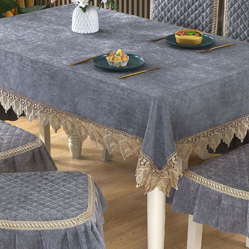 F8雪尼尔椅子套罩连体坐式垫餐桌椅套家用椅H欧垫垫子靠背BBJ垫四