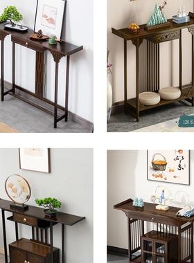 实玄木台门厅供桌香案新中式简条约客厅案端景关台玄关柜轻93162