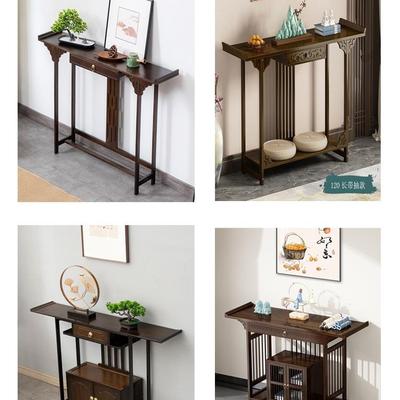 实玄木台门厅供桌香案新中式简条约客厅案端景关台玄关柜轻93162