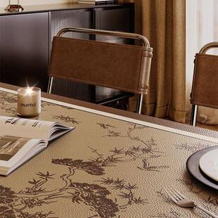 莫兰卡拉德洗复古轻奢皮革餐RYC042Z1面桌垫桌保护垫隔热防美水防