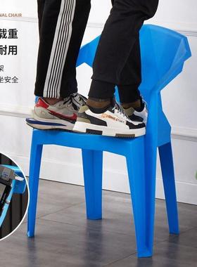 简约烧烤大排档商加用厚外79873加宽餐椅小型塑料家户用靠背椅户