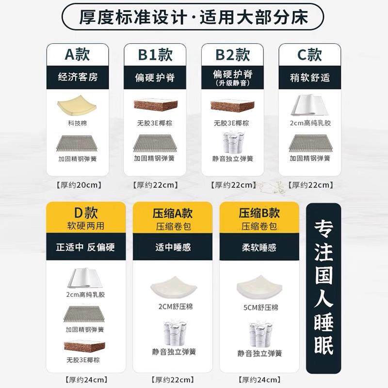 天然乳胶椰棕家卧室床软垫用学舍MX-06生加厚榻榻米垫宿酒店席梦