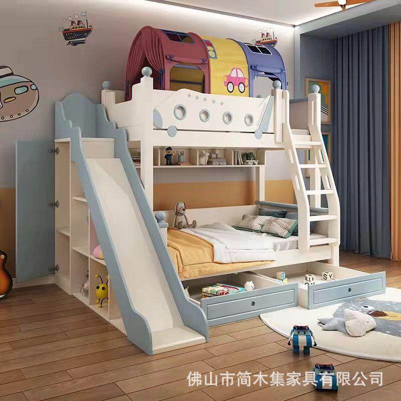 儿童上下床两双层床层床实木下铺981-10上床男孩子高床二层子母床