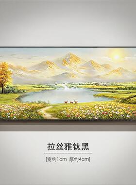 顺丰客厅饰画金山盆山宝水画纯手绘风景油画现代装轻85610奢高端