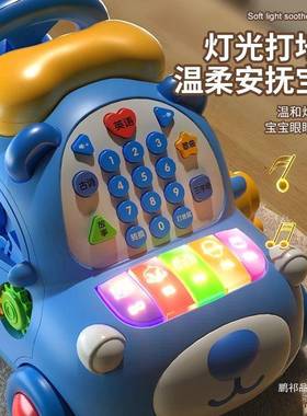 儿3653童话益智早教玩具仿电真婴机儿多功能座机女宝宝音乐巴士方