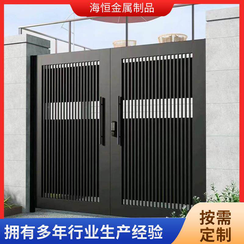 欧式铝艺大门小区墅平开中式大门开庭院别农村户外CJE铝合金双大