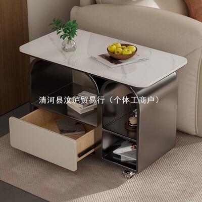 奶油轻沙奢发茶几家用床头柜现代小户客型厅小边10000688柜移动储