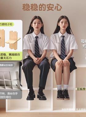 实木置物架沙发旁格子客柜厅落地收纳储物柜多层柜子CNH矮柜展示