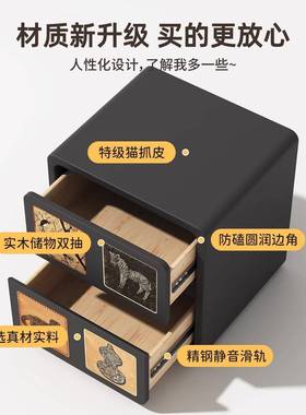 床头柜家用卧室柜型子小木黑色55322奢感20实2轻5设计小众新款