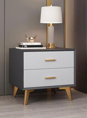 款小8553普通皮艺床头柜现代极简软包皮革卧室家具物柜置户型直销