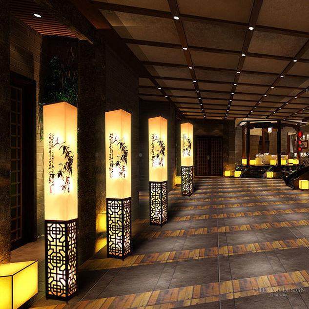 新中式实木网红落地灯客书房厅床复古控10092222遥调光遥头控中国