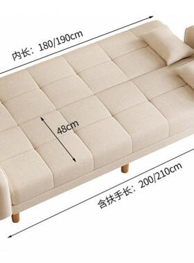 新小户型客厅家两用沙发简约三位出租房71147用可折叠款沙发人床