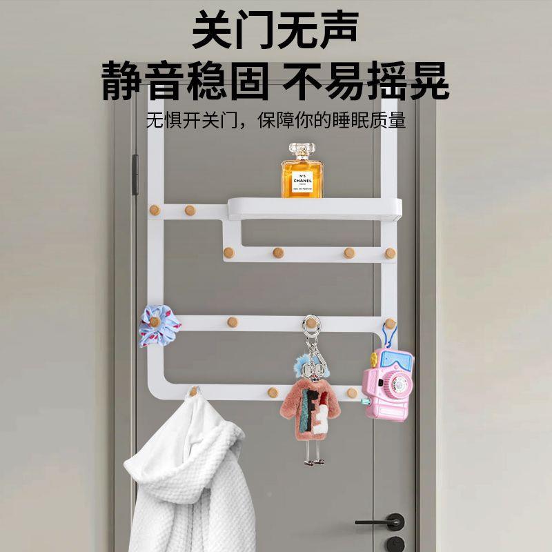 门后关挂钩纳免打rGQCPE4D孔层壁挂挂衣架收衣服卧室玄洗手间背挂