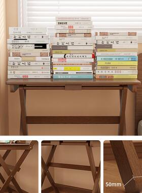 脑实折叠书桌用学生家电桌卧室小户型床65141边学习小桌子简易办