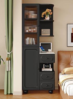 实床头柜家用卧室缝收床边柜窄柜储物61581柜高柜小户型夹木纳柜