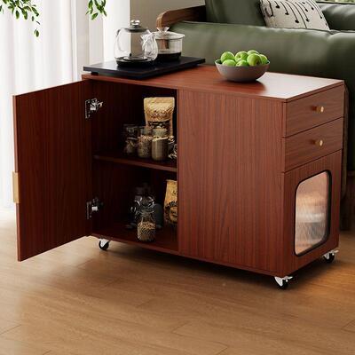 实BIZ储木阳台厅小茶桌沙发侧边物柜家边用客小茶几角几可移动小
