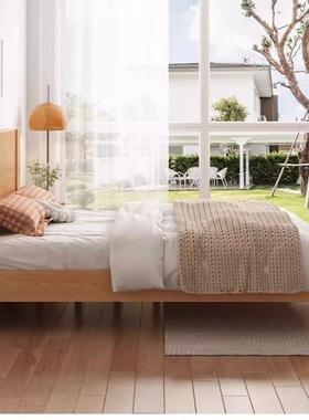 现代简约双人1.x米主卧大床家WJS用12.5米小户8出租房型1.2m单人