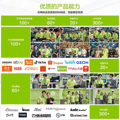 诺普汽车功放类4路车载音森响境改装M4大功率功放跨机热卖