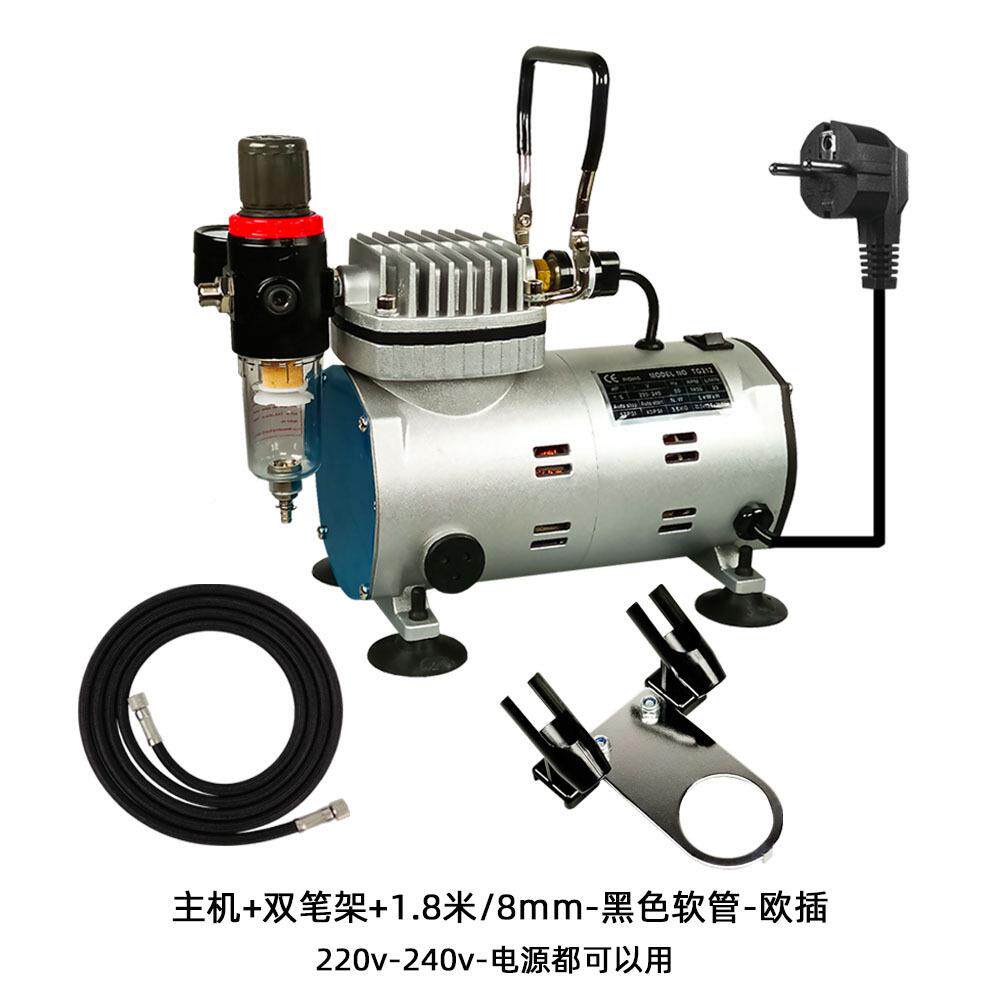 模型喷漆彩上色HD-机130喷笔气泵套装静绘音迷你TG212-2-空压小型