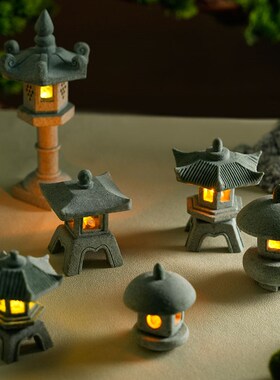 仿真国风景观小石亭摆件园艺花卉盆景造景文昌塔小亭子装饰小摆设