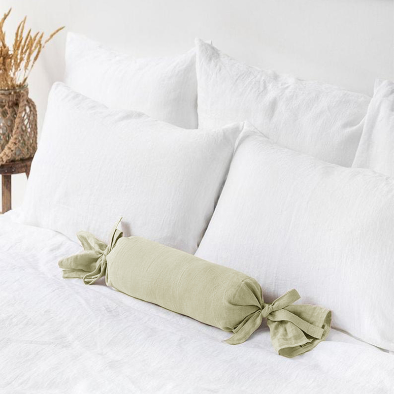 亚麻糖果抱枕靠垫靠枕纯色圆柱枕糖果枕枕圆形枕头长条抱枕