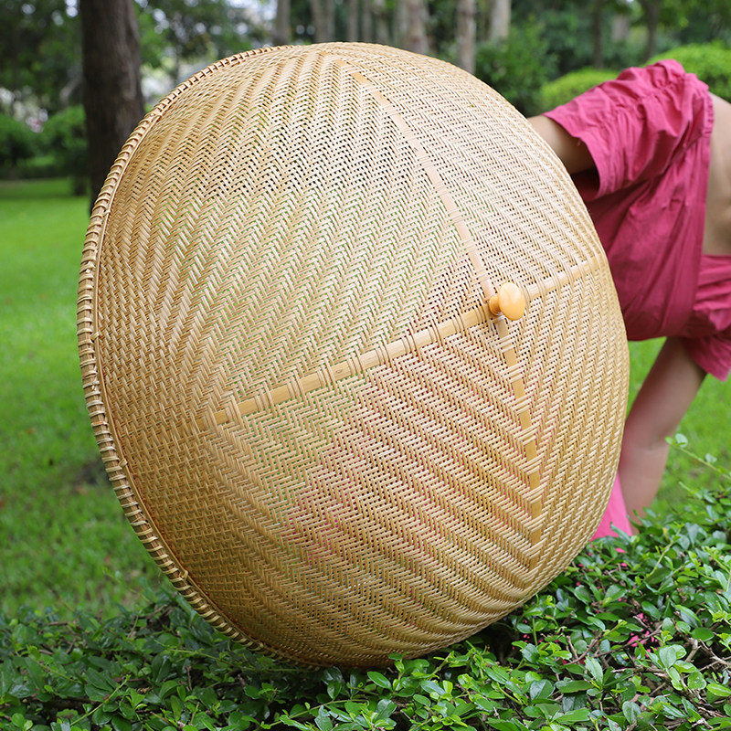 越南竹编餐桌罩大号菜罩防苍蝇罩子中式水果罩细孔饭菜罩竹制品