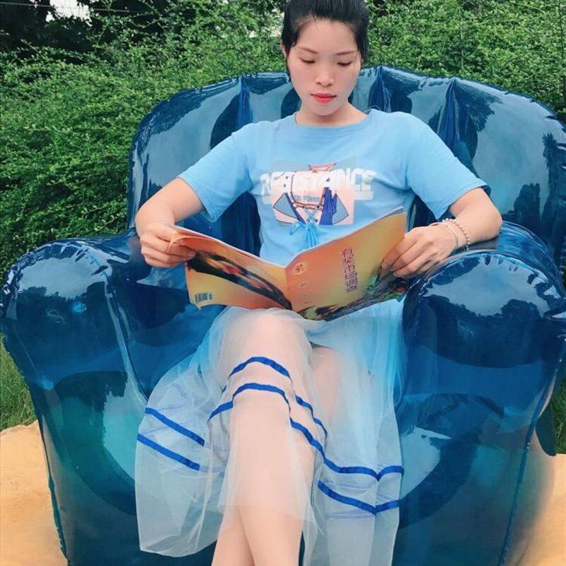 舒美特时尚潮流充气女皇单人沙发柔软舒适易环保材质新款