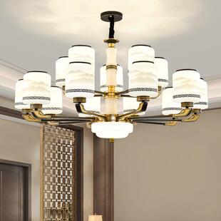 新中式全铜吊灯客厅灯家用中国风2025新款灯具高档别墅餐厅灯饰