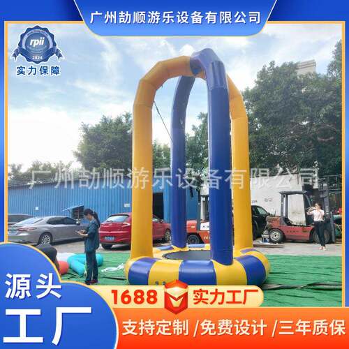 热卖充气蹦床 魔术贴粘粘乐墙粘人儿童趣味运动跳床 亲子活动道具
