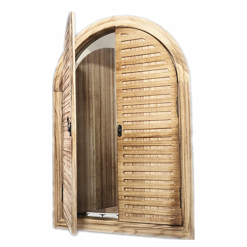 田园实木假窗户装饰壁挂仿真木窗镜子阳台客厅墙面挂饰电表箱遮挡